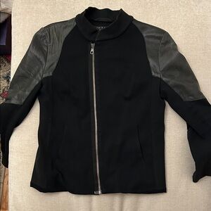 Rag & Bone Black Jacket w/ Real Leather Accents